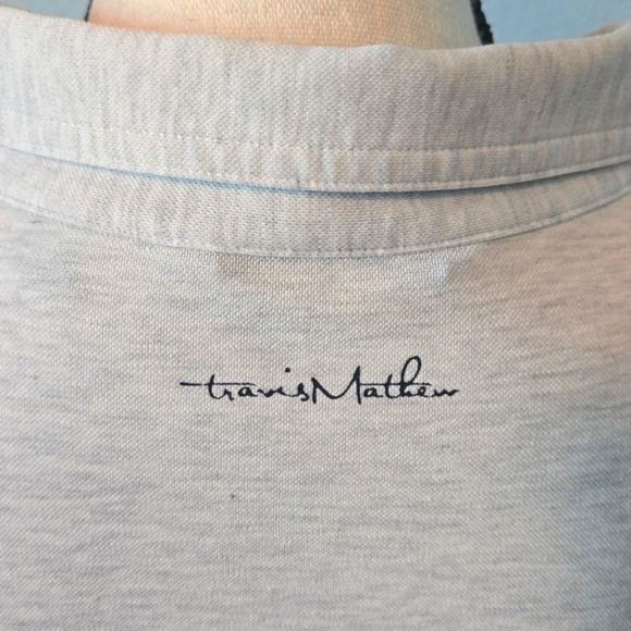 Travis Mathew Men’s Golf Polo Cabana Chest Stripe Performance Heather Gray XXL - Picture 7 of 9
